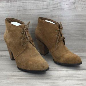 BCBGeneration Ankle Boots Women's 10 Paxxton Suede Brown Lace Up Booties